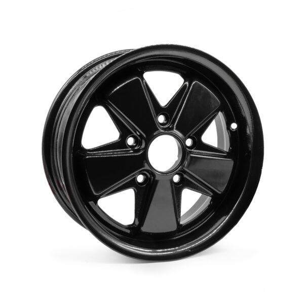 Gloss Black Fuch Staggered Wheel Set 4.5" / 6" Front / Rear (Set of 4 Wheels)