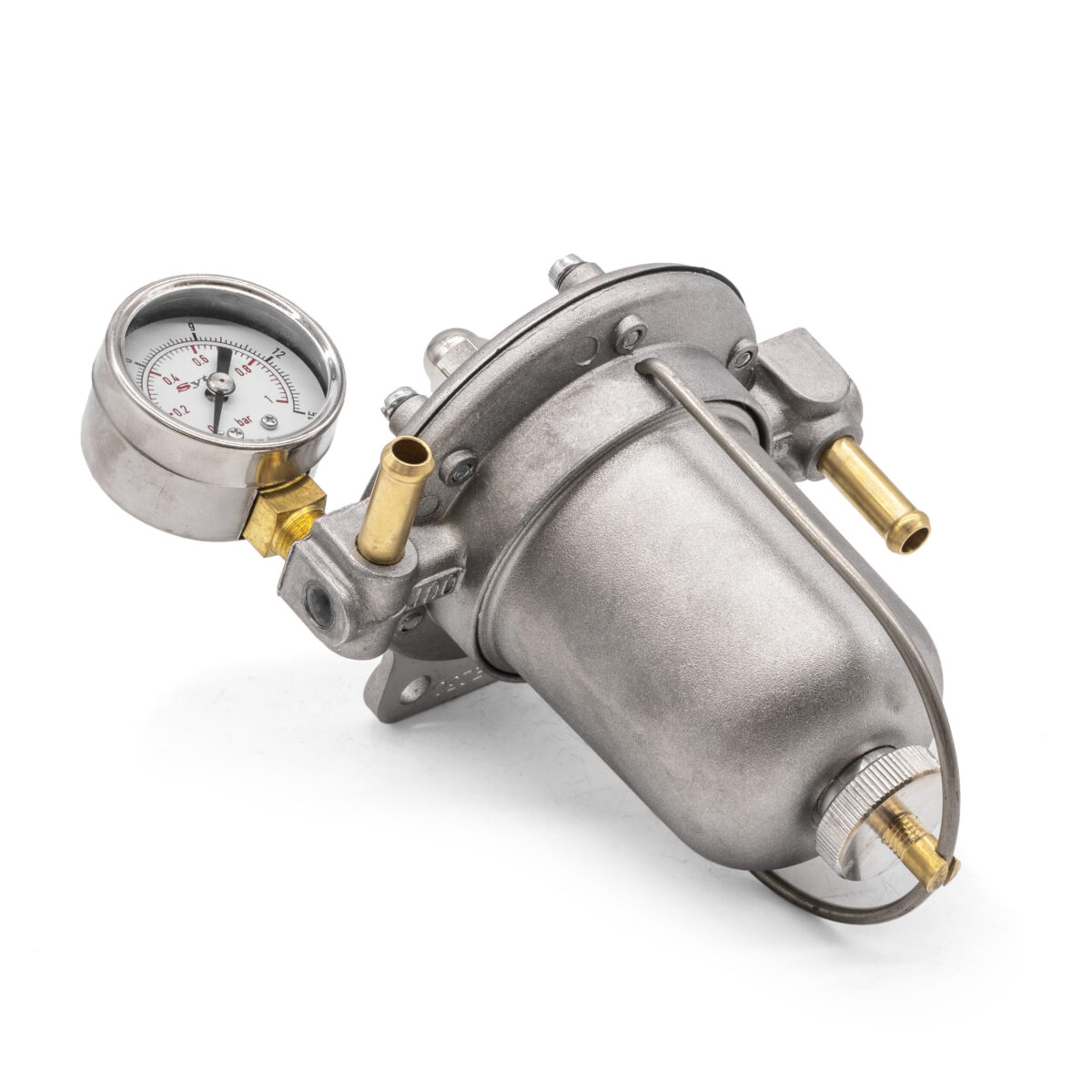 Malpassi 85mm Competition Filter King Fuel Pressure Regulator with Gauge, 8mm Unions, Alloy Bowl