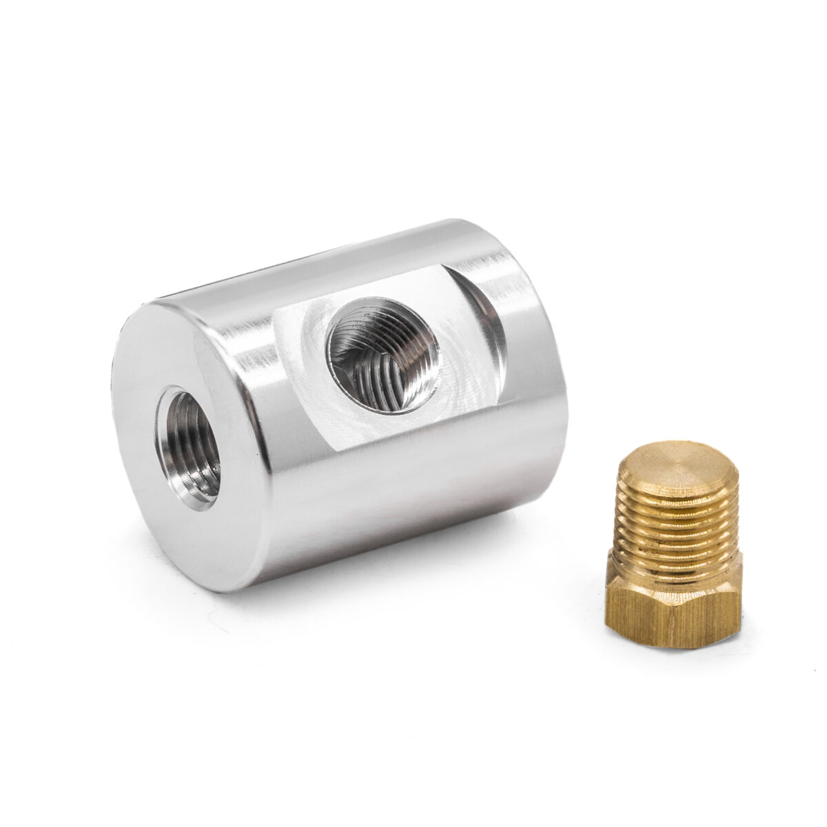 Malpassi In-Line Fuel Pressure Gauge Adapter, 1/8" NPT Female Ports