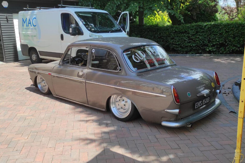 Rob M’ 1964 Notchback — (Rob’s lovely Notchback shown in this example has raised floor pans, modified subframe, low profile tyres, custom wheels.