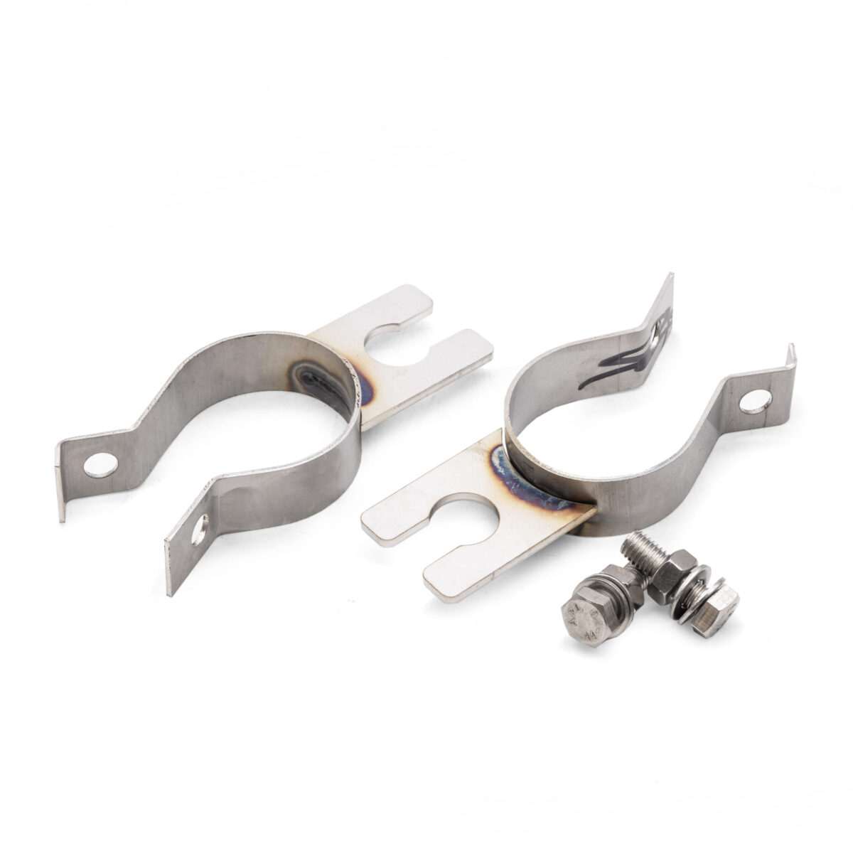 Stainless Steel Rear Bolt on Bracket Line Brackets / Clamps, Axle Tube, Pair
