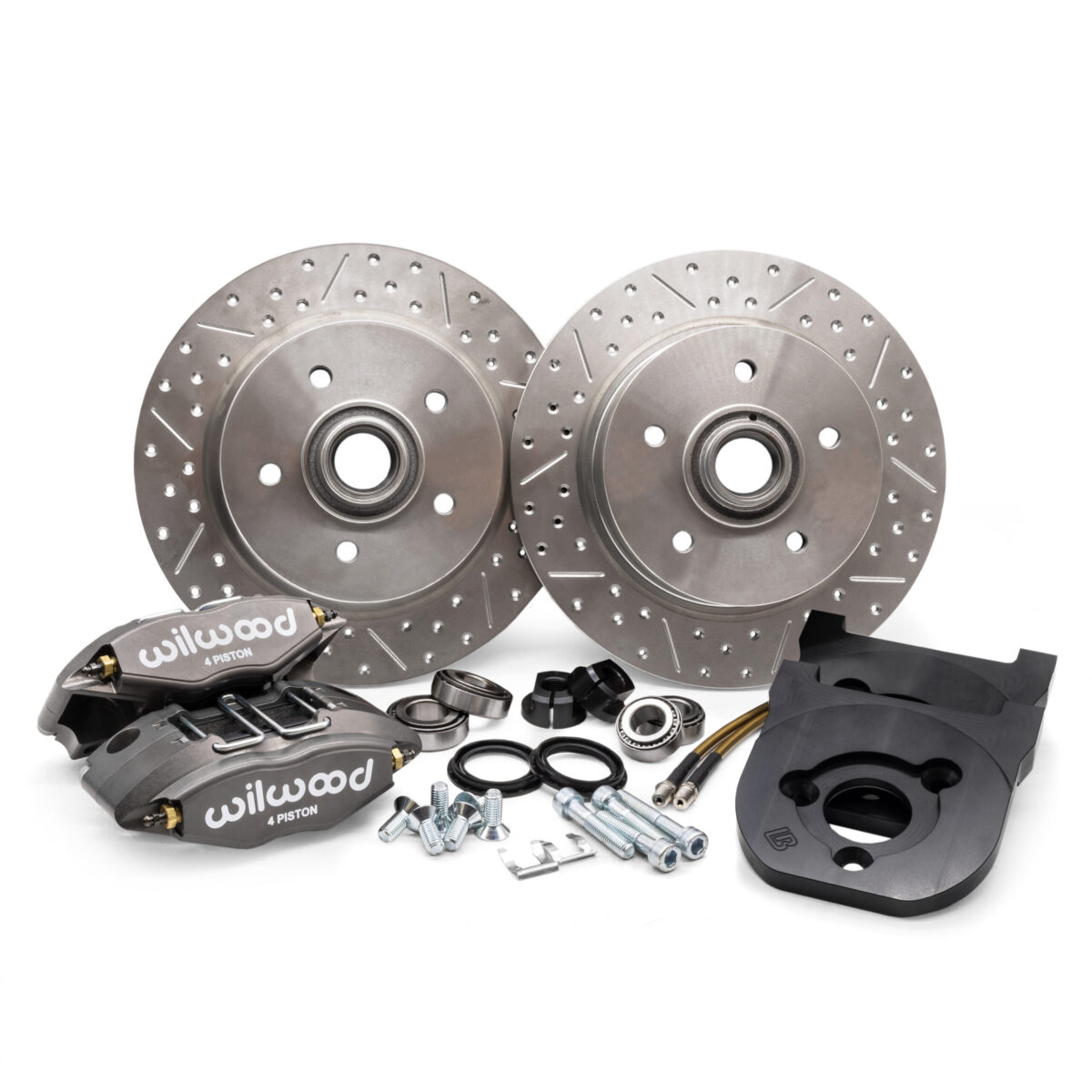 Pre 65 Beetle / Ghia Titan / Wilwood 4-Piston Link Pin 5x112 Front Disk Brake Kit