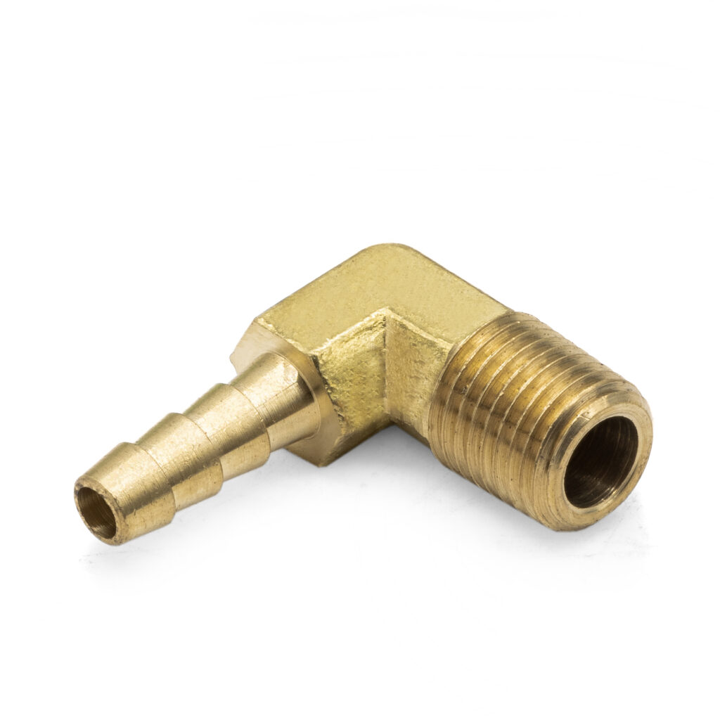 1/4" NPT to 1/4" Barb Brass Fuel Tank Outlet Fitting Limebug