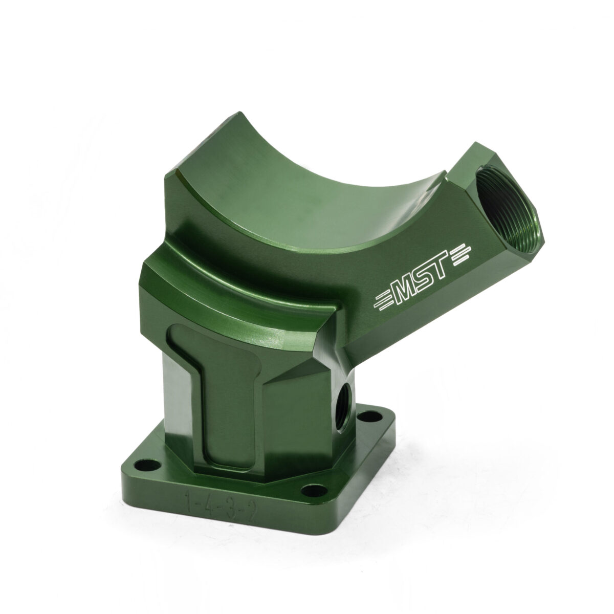 MST Billet Aluminum Alternator / Generator Stand Plinth, Kelly Green