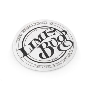 Limebug VW Classic Silver 2.5" Round Sticker / Decal