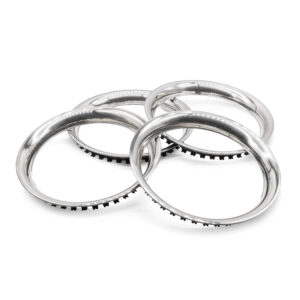 15" Polished Stainless Steel Beauty Ring Trim, Set of 4