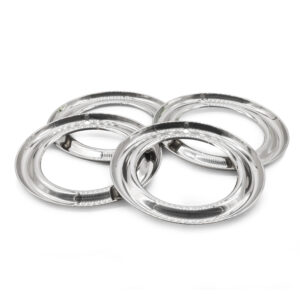 15" Stainless Steel Beauty Trim Ring, Set of 4