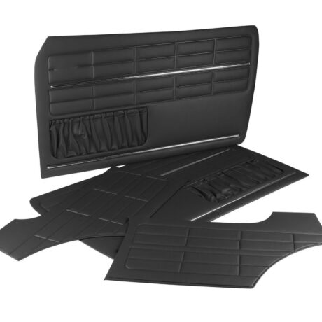 T14 1955-74 Karmann Ghia Complete Door Card Kit, Black