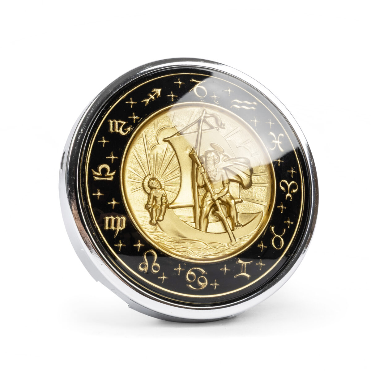 Flat 4 St Christopher Steering Wheel Horn Push