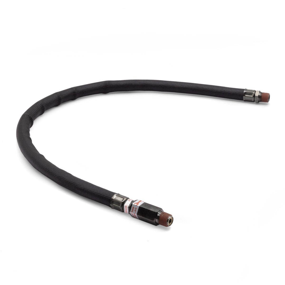 Viair 24" Long Stainless Steel 1/4" Black Sleeve Braided Leader Hose w/ Check Valve