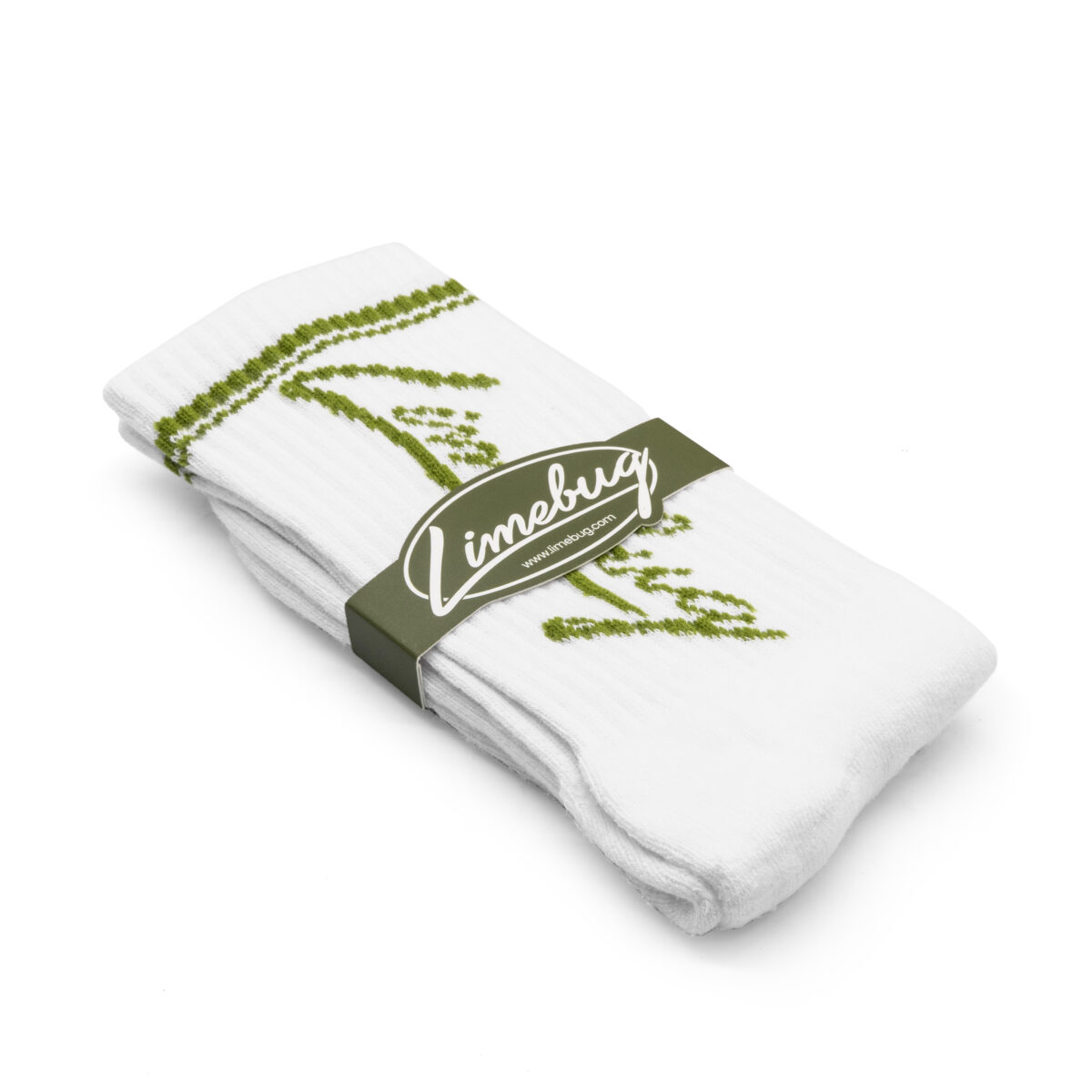 Limebug Official High Crew Socks, White