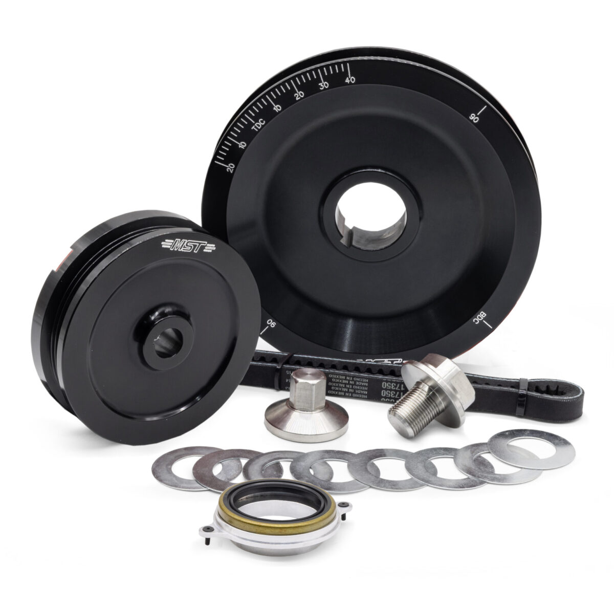 MST Solid Sand Seal FAT V Power Belt Pulley Kit, Black