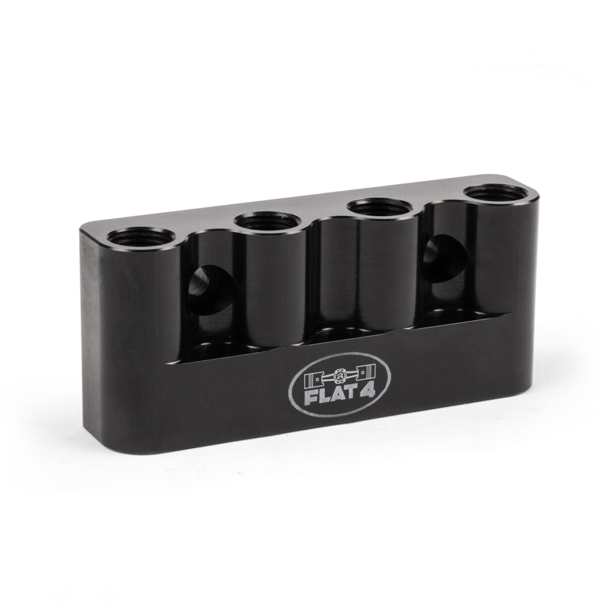 Flat 4 Billet Black Spark Plug Holder, 14x1.5 Plugs