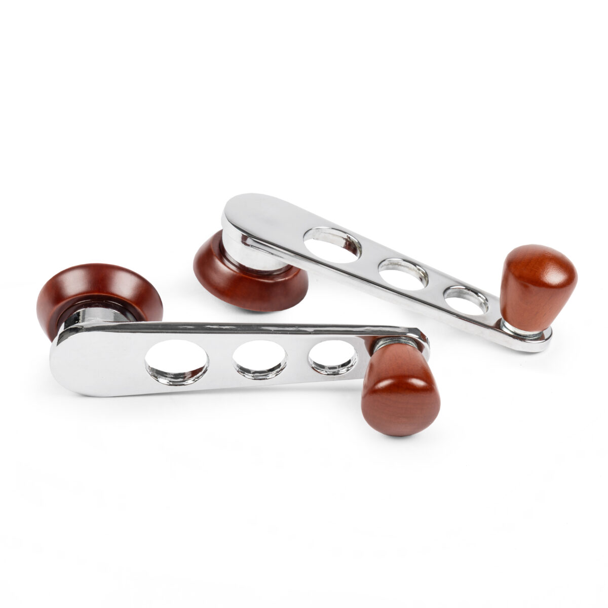 Beetle Flat 4 Chrome/Rosewood Window Winders