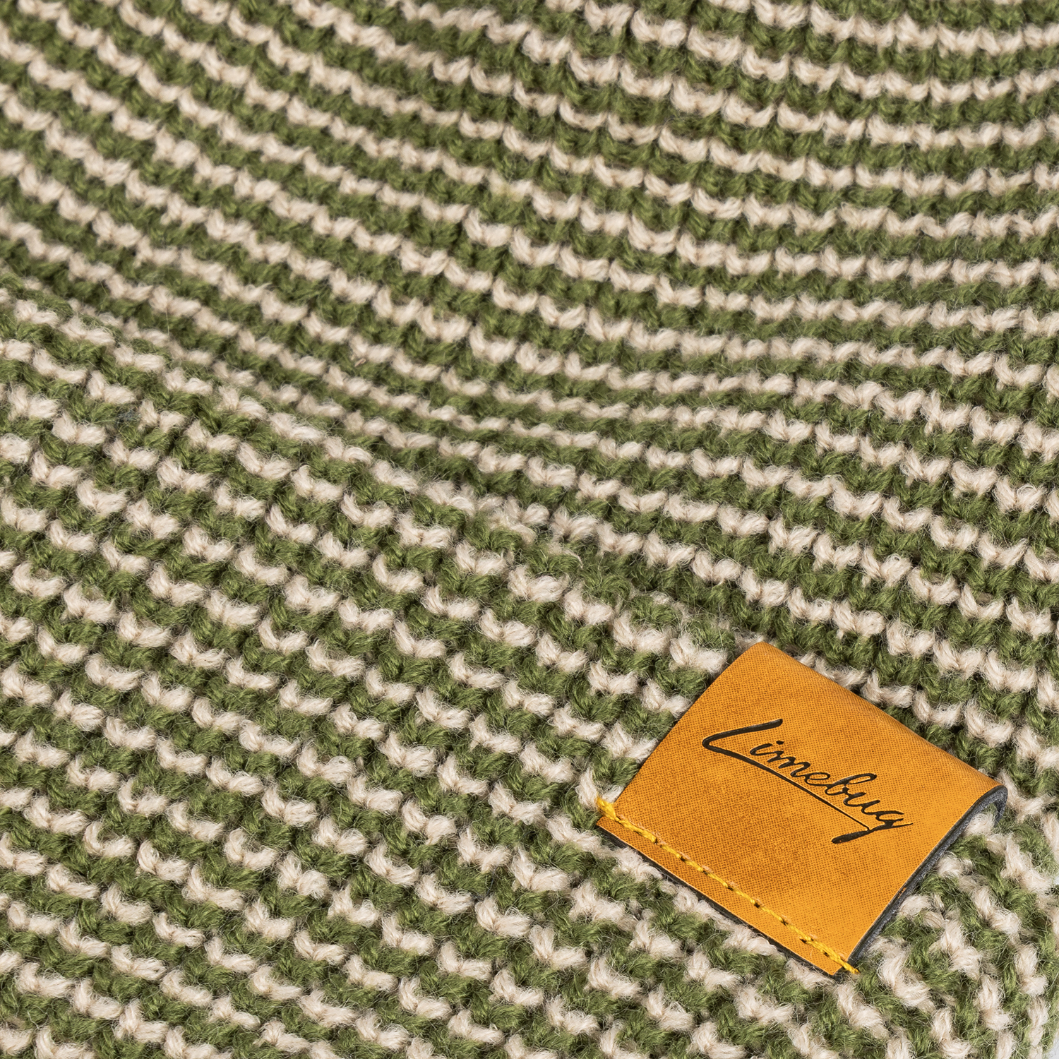 Limebug Official Woven Stripe Beanie, Sage Drift