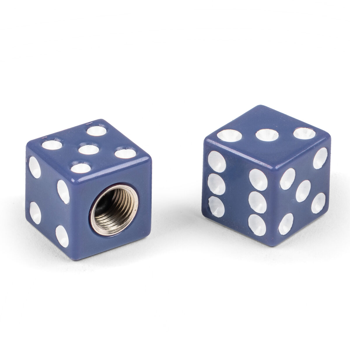 Blue Dice Valve Caps, Pair