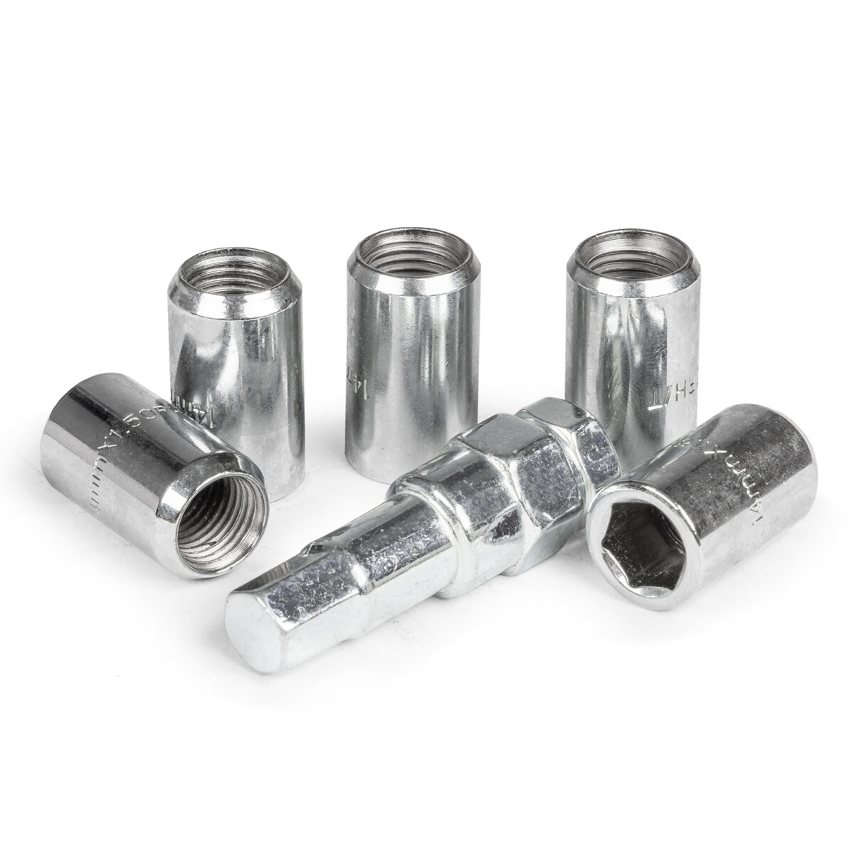 M14x1.5 Tapered Tuner Wheel Lug Nuts, Set of 5