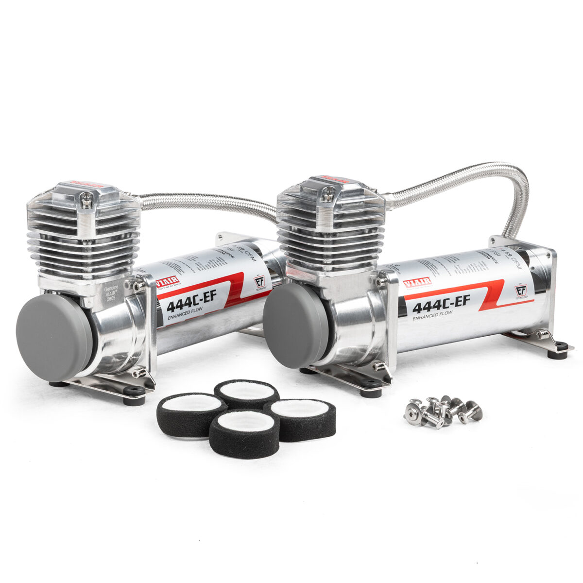 Viair Chrome Dual 444C EF Enhanced Flow Air Compressor Kit (200PSI)