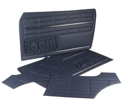 T14 1955-74 Karmann Ghia Complete Door Card Kit, Dark Blue