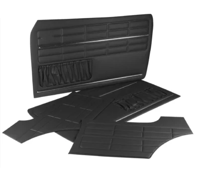 T14 1955-74 Karmann Ghia Complete Door Card Kit, Black