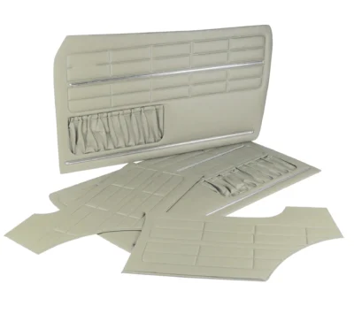 T14 1955-74 Karmann Ghia Complete Door Card Kit, Cream White