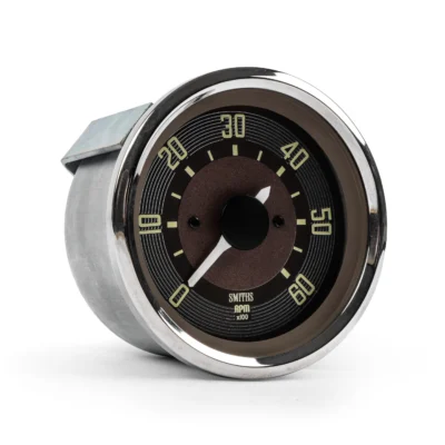 T1 / T2 -67 Smiths OE Style Brown, 6000RPM Tachometer Rev Counter Gauge, 80mm