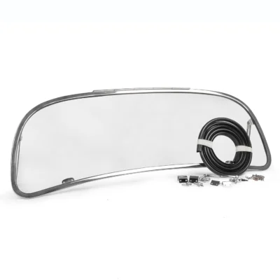 T1 1953-57 Beetle Triple Chrome Front Pop-out Safari Window with Glass Kit