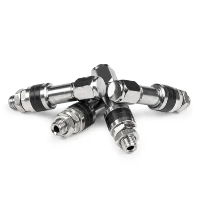 Chrome Bolt-in Wheel Tyre Valve Set, (6.0mm)